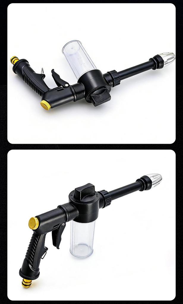 High-Pressure Black Foam Spray Gun for Watering and Car Wash