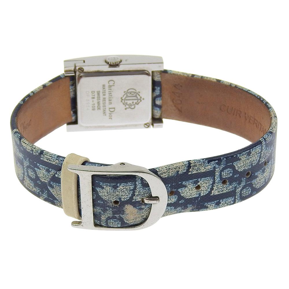 Dior Maris Watches D78-109 White shellDial Stainless Steel/leather Quartz Analog Display Women Used