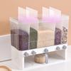 Wall Mounted Cereals Dispenser Kitchen Food Storage Containers Rice Grains Dispenser Transparent Separate Sealed Storage Jars