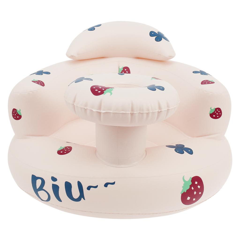 Inflatable Baby Seat Breathable Inflatable Baby Chair Portable Blow Up Infant Chair Safe Infant Floor Seat for Baby 3-24 Months