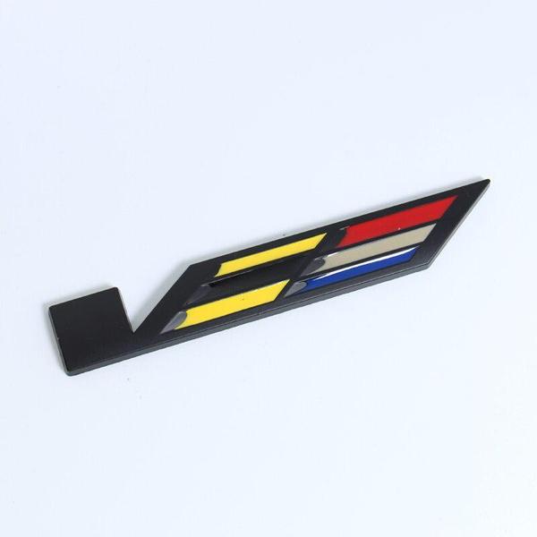 3D Modified Badge Car Badge WTF V Logo Sticker Decals For Cadillac CTs Srx Blus Sts SLs Seville Escalade XT5 Auto Accessories