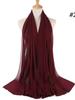 70*180cm bubble chiffon muslim headscarf for women solid color hijab scarf shawls and wraps hijab femme musulman kopftuch