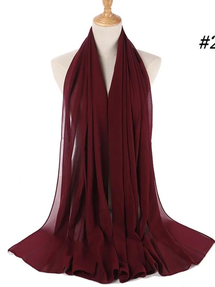 70*180cm bubble chiffon muslim headscarf for women solid color hijab scarf shawls and wraps hijab femme musulman kopftuch