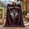 FC Manchester Custom Name Flannel Blanket Personalized Soft Warm Plush Throw Blanket Customized Gift for Family Friends