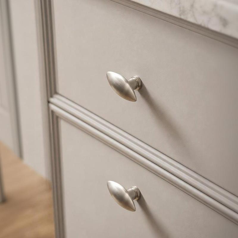Zinc Alloy Single Hole Cabinet Knob Simple Oval Drawer Knob Matte Furniture Pull Handle For Wardrobe Cupboard Drawers Upgrade