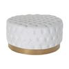 DKD Home Decor-Footstool DKD Home Decor White Polyester Wood MDF (78x78x40cm)