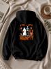 Unisex Autumn Spooky Season Retro Vintage Pure Witch Skull Vampire Ghost Pumpkin Slogan Graphic Print Hoodie Casual Long Sleeve P