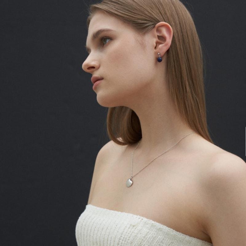 cotoit Lapis Earrings Navy_Silver925