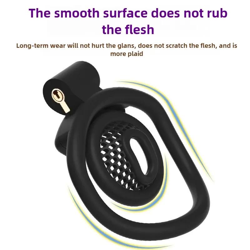 2025 New Upgrade Detachable Adjustable Snap Ring ABS Chastity Cage Men's CB Cock Cage SM Plastic Urethral Lock Device Penis Toys