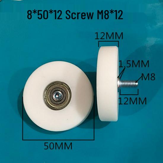 626 Rubber-Coated Nylon Roller with Shaft, 608 Bearing Pulley Wheel Guide