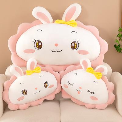 Flower Rabbit Plush Doll Bed Cushion Girls Sleeping Throw Pillow Children's Gift