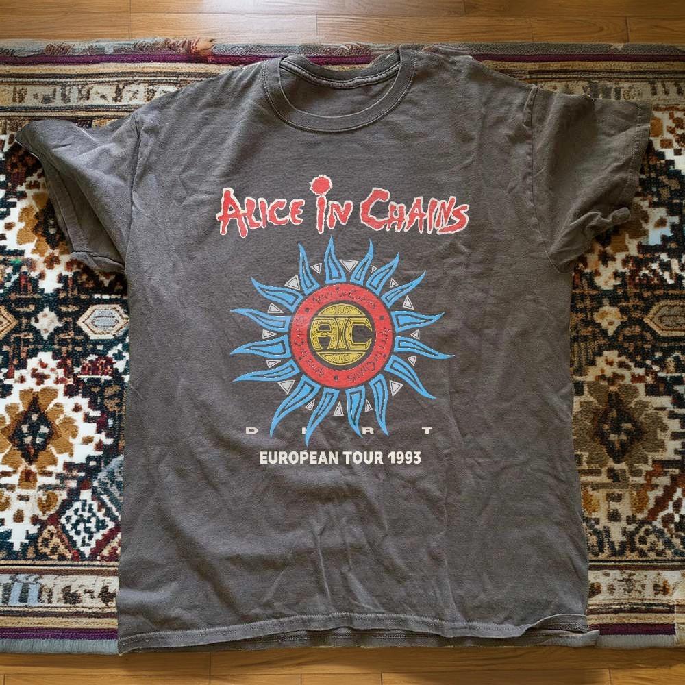 NEW Alice In Chains 1993 Tour Retro Charcoal Unisex TShirt Size S5XL Unisex T-Shirt S