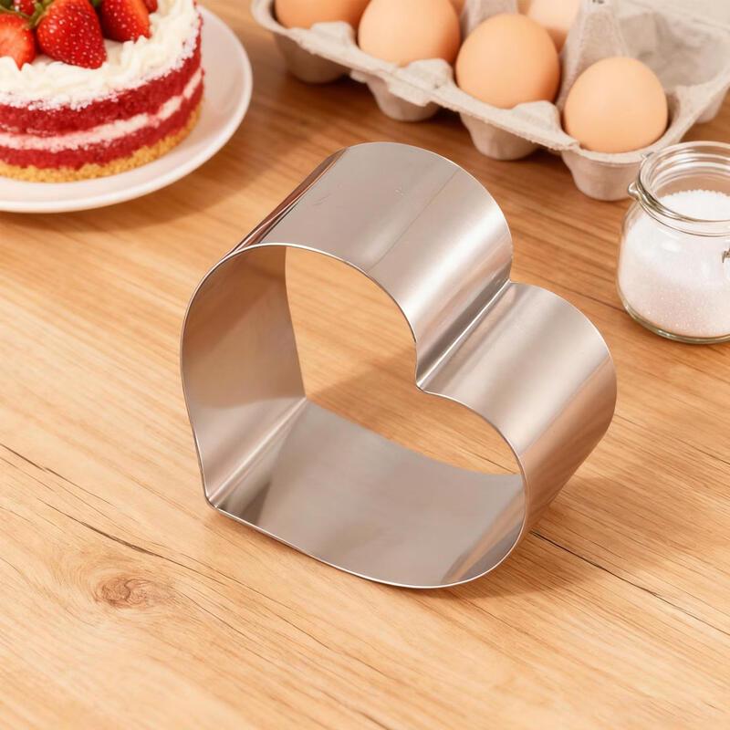 MDNG Stainless Steel Heart Mousse Ring Baking Tool