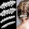 Sparkling Rhinestones Bride Hair Clip Wedding Hair Pin Spring Barrette Hair Ornament for Bride Ceremony Photography Wear