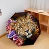 Golden Leopard Pattern Rain Umbrella