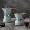 Vintage Wooden Handle Espresso Maker 150ml  Moka Pot Classic Italian Cafe Tools Kitchen Home Coffee Maker Cafe Accessories