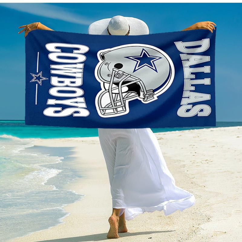1 Stück Dallas Cowboys Strandtuch, Bequem und Dick, und Schwimm-/Bade-/Picknick-/Campingtuch, Geeignet für Strand am Meer