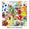 50 Pictures of Mixed Ball Graffiti Sports Football Volleyball Decorative Suitcase Mobile Phone Case Waterproof Stickers