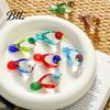 Miniature Bird Sculpture Hand Blown Glass Figurine Mini Decorative Animal Statue Desktop Decor Collectible Ornament for Home Office Table