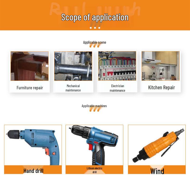 K5 Shock-Resistant Anti-Slip Phillips Magnetic Electric Drill Screwdriver Bit