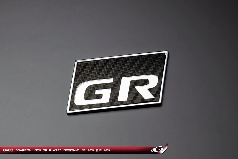 Grazio & Co. GR86 Carbon Look GR Plate for Rear DESIGN-D All BK