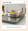 Korean Stainless Steel Oval Ramen Bowl & Salad Plate Combo for Cooking and Serving.
