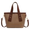 Niche Design Bucket Bag Women's Bag New Contrasting Color Handbag Texture Foreign Style Shoulder Bag Feeling Messenger Bag