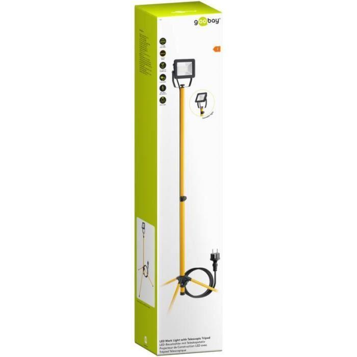 Projecteur de chantier - Goobay - 50W - 8500 LM - LED - Trépied télescopique