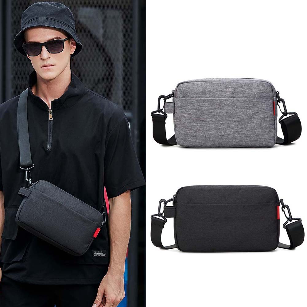 Black Waterproof Shoulder Bag Large Capacity Outdoor Travel Pouch Men's Crossbody Bag Cycling