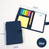 Button-Style Kraft Paper Sticky Note Pad with Pen Holder and Logo Print