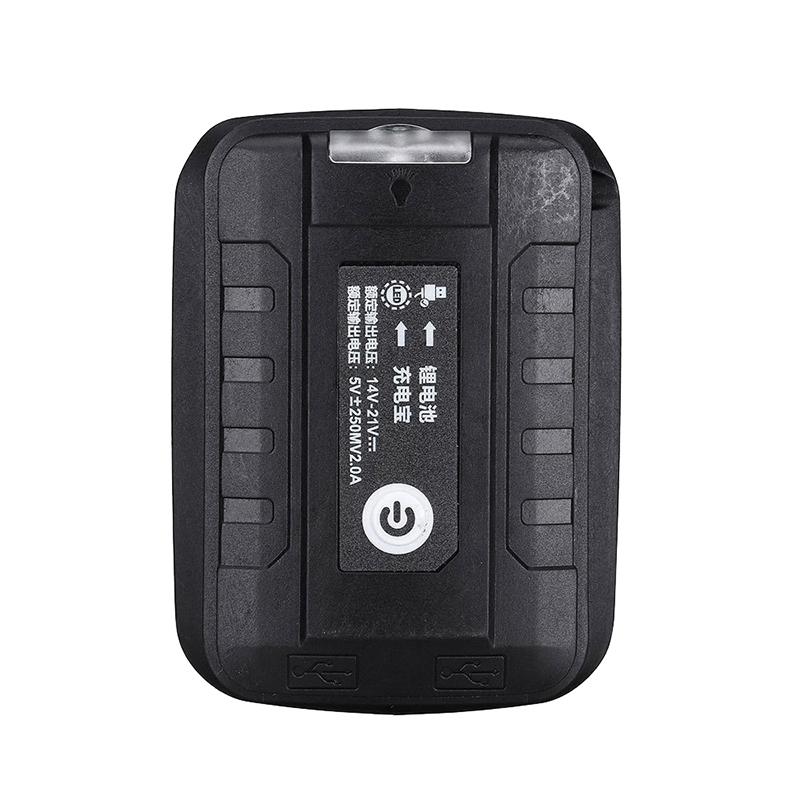 Adapter Led Lamp Flashlight Usb Phone Charger Working Light For 14-21V Li-On Battery Dual Usb Converter Power Bank Accessories