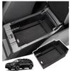 Center Console Organizer, Armrest Trays Storage Box Interior Accessories Black For Subaru Crosstrek 2024-A87Q