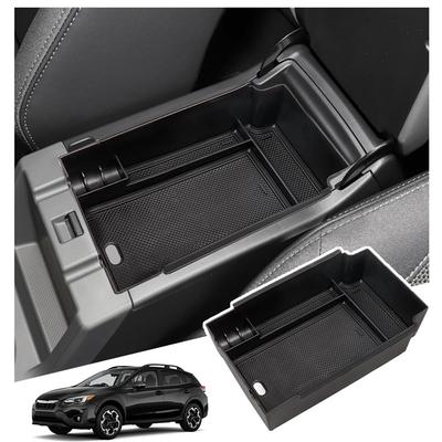Center Console Organizer, Armrest Trays Storage Box Interior Accessories Black For Subaru Crosstrek 2024-A87Q