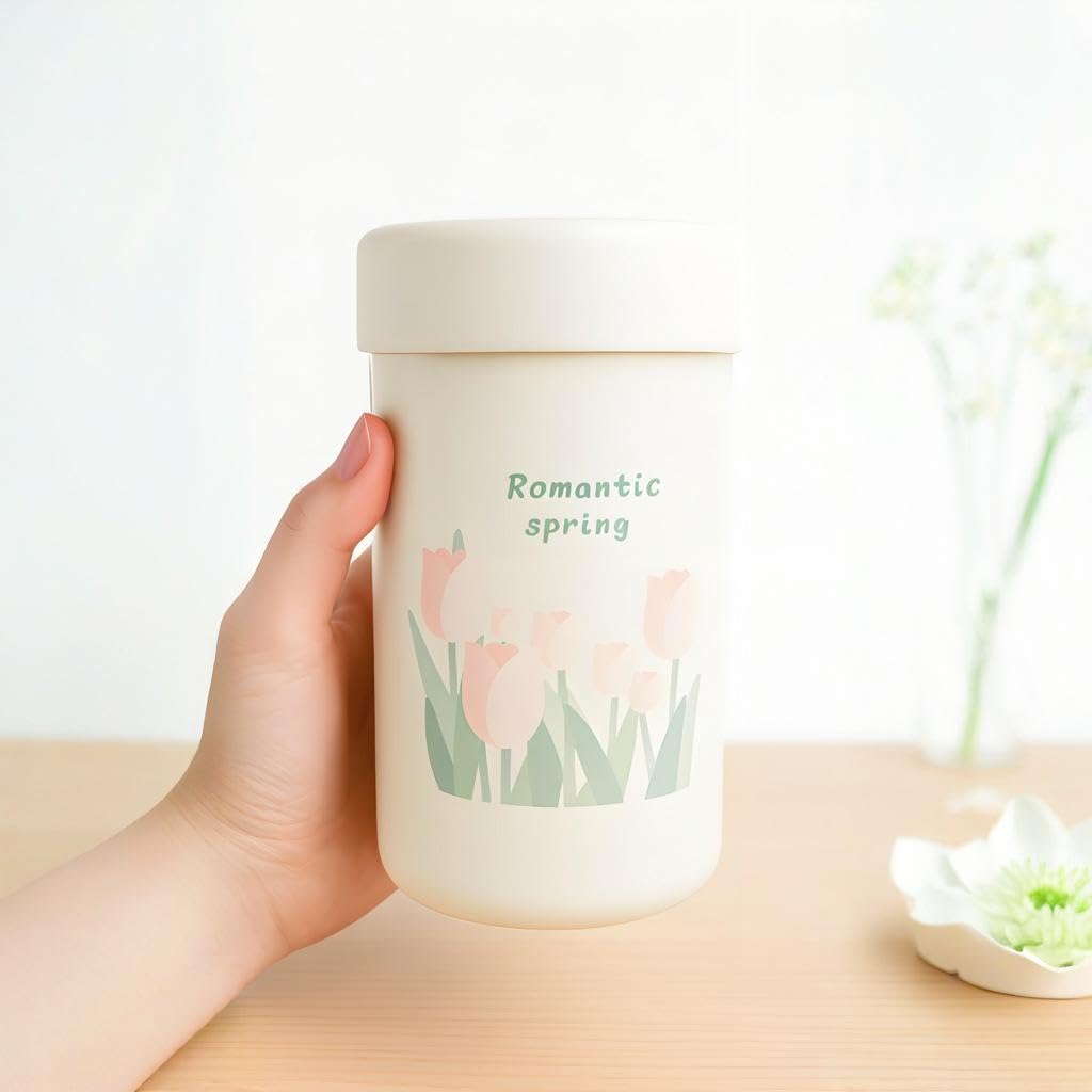 MYEEDA Vacuum Insulated Stainless Steel Water with Easy to Suitable for Elementary School and Direct Wide Outdoor Use Bottle, 420ml, Thermos, Straw,