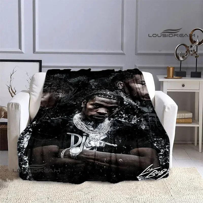 Hip -hop Singer Lil Baby Printing Blanket Picnic Blanket Warm Flannel Blankets Bed Linings Blankets for Beds Birthday Gift