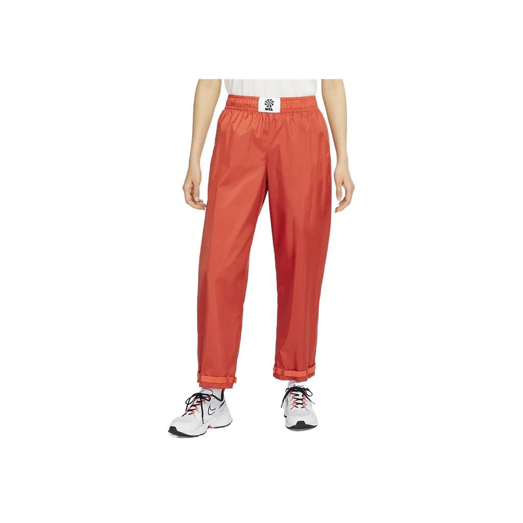 Nike X Atmos Pink Collaboration  Nsw Circa Series Ss22 Solid Loose Woven Sports Casual Pants Women pants Orange DM6782-861