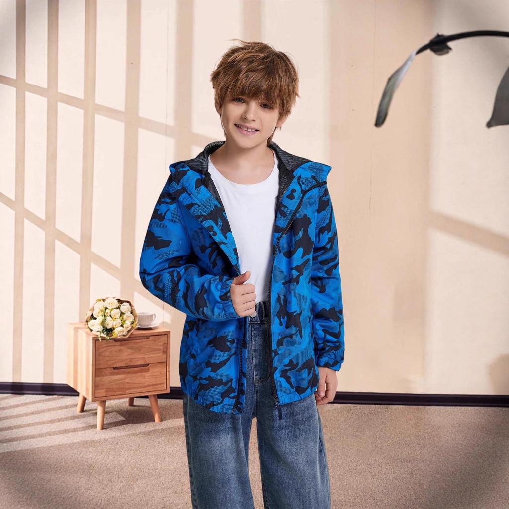 2025 Spring/Autumn Boys' Windproof Camouflage Cartoon Jacket