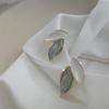 Women's Haze Color Leaf Stud Earrings - Niche High-End Style, Trendy 2022 Clip-On for Non-Pierced Ears