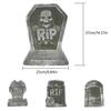 4 piezas Halloween Espuma RIP Cementerio Lápida Decoración Esqueleto Tumba Casa Embrujada Fiesta Broma Atrezo Jardín Exterior Decoraciones del Hogar