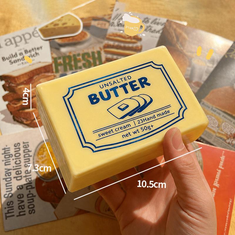 Soft Butter Squishy Simulation Cheese Fidget Toy Cheese Slow Rebound Stress Relief Squeeze Toy Birthday Christmas Gift