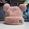 Krásná větruodolná zimní plyšová čepice ve tvaru medvědích uší Harajuku klobouk pro ženy muže Udržujte uši v teple klobouk potřeby do chladného počasí