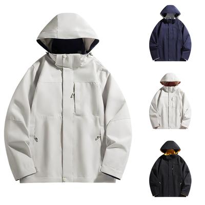 Outdoorjacken Sport Freizeit Bergsteigen Abnehmbare Kapuze Winddicht Wasserdicht Trendjacke