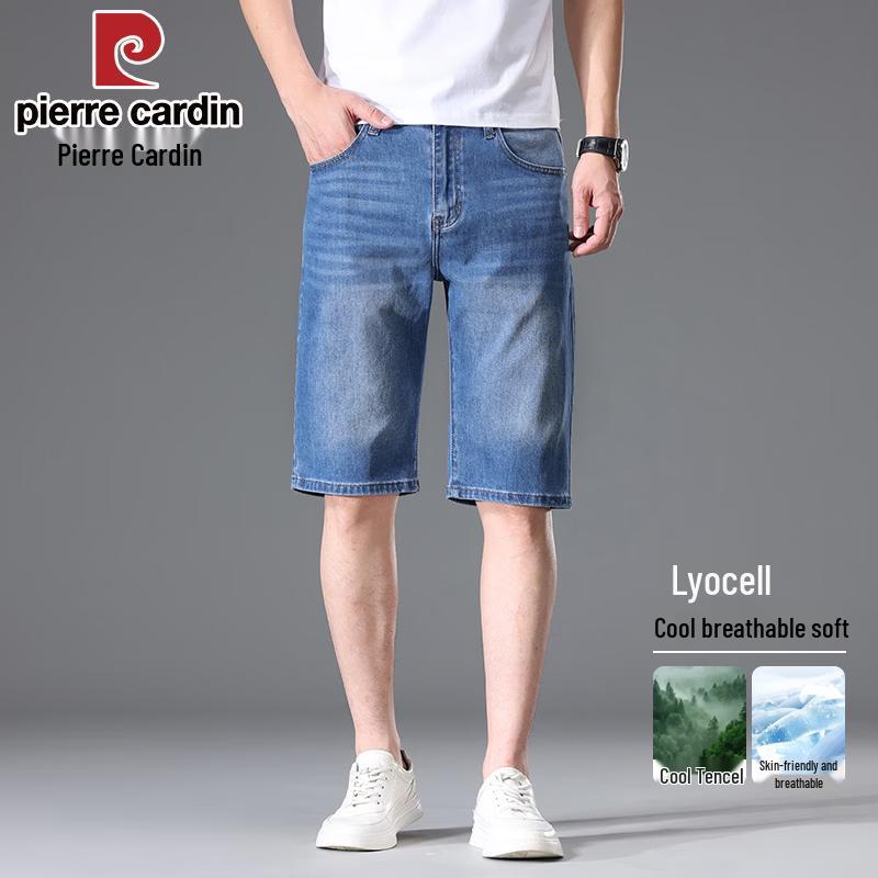 Pierre Cardin Men s Summer Lyocell Blend Denim Shorts 30