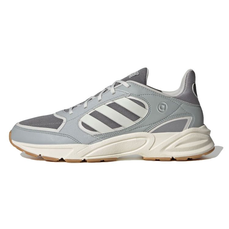 Adidas Neo 90S Valasion Retro Mesh Leather Cushioning Non-Slip Wear-Resistant Breathable Low-Top Casual Running Shoes Unisex Sneaker Gray HP6767