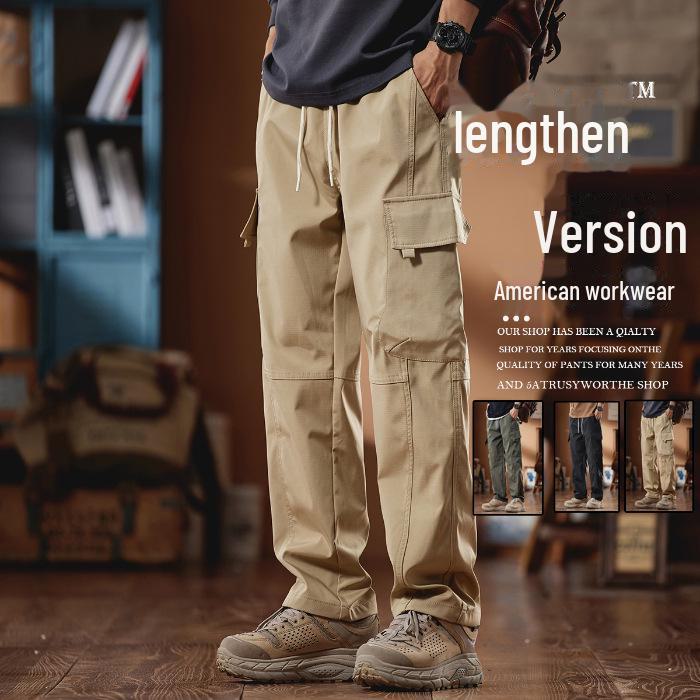 Shanggu Men's Retro Waterproof Loose Casual Pants for Autumn and Winter