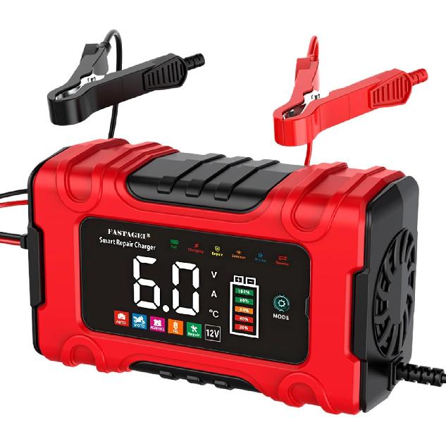 Lead Acid Battery Charger Smart Battery Trickle Charger 12V 6A TKL 2A Automotive Battery Maintainer Desulfator Temp Compensation for Car Truck