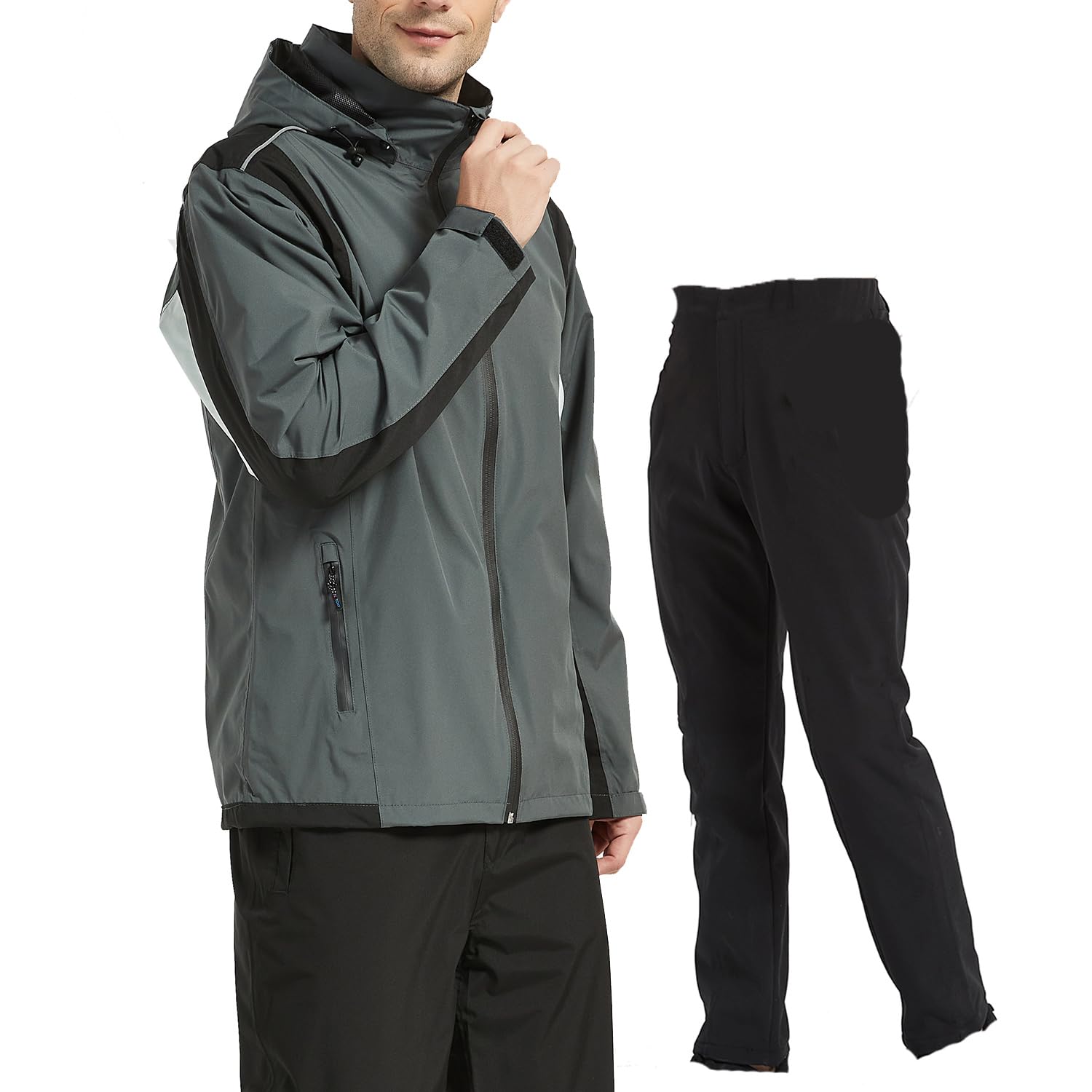 

Дождевик и комплект брюк для гольфа Арасияма Горный мотоцикл Для улицы Горный Сезон дождей Тайфун Защита и размер брюк Мужской (верхний