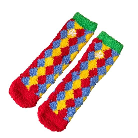 

Рождественские пушистые носки женские теплые пушистые носки до середины голени красочные зимние носки-тапочки для дома, отдыха, сна, праздничный подарок B