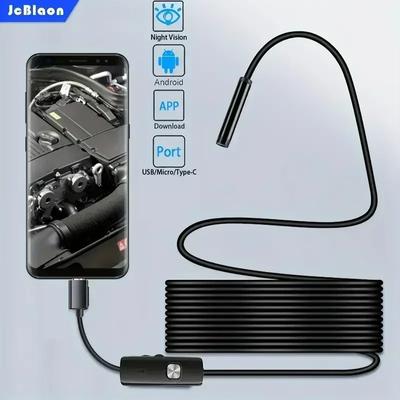 Neue 8mm Endoskopkamera 1080P HD USB-Endoskop mit 8 LEDs 1/2/5M flexibles Kabel wasserdichtes Inspektions-Endoskop für Android PC