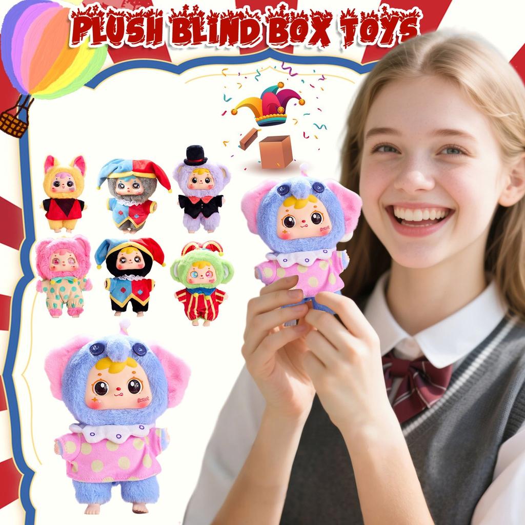 Überraschungsgeschenk Plüschpuppe Überraschung Zufällig (versteckte Wahrscheinlichkeit) Süße Sammlerpuppe, Überraschungsbox Geburtstagsgeschenk(Einzelbox)